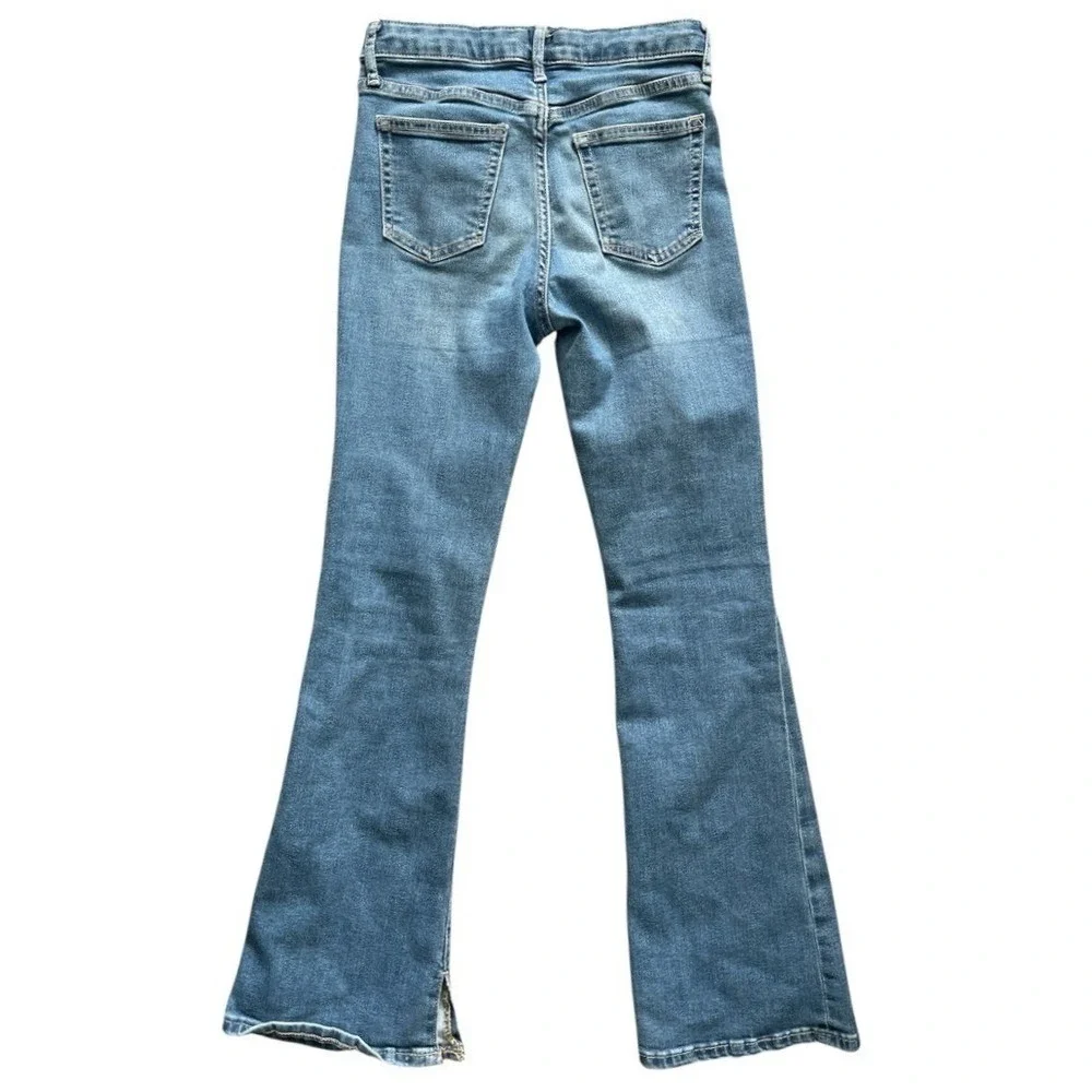 Gap Kids Flare Jeans Girls 14 Blue Medium Wash 70s Flare High Rise Denim